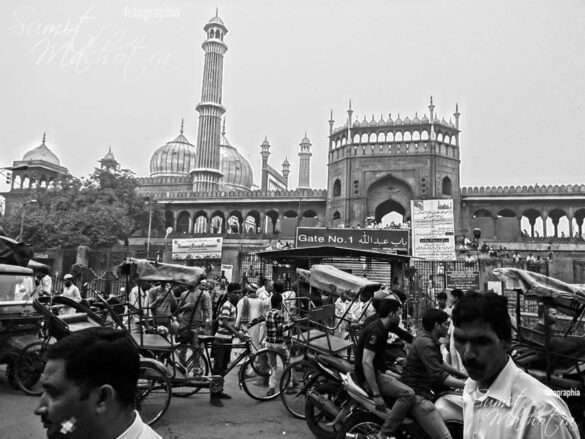 View of jama masjid from matia mahal