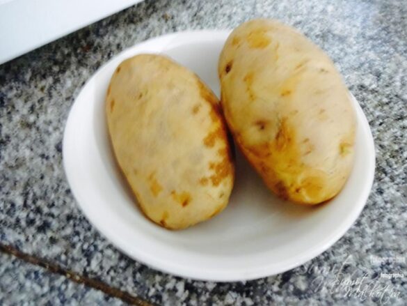 Finish boiling potatoes in a microwave