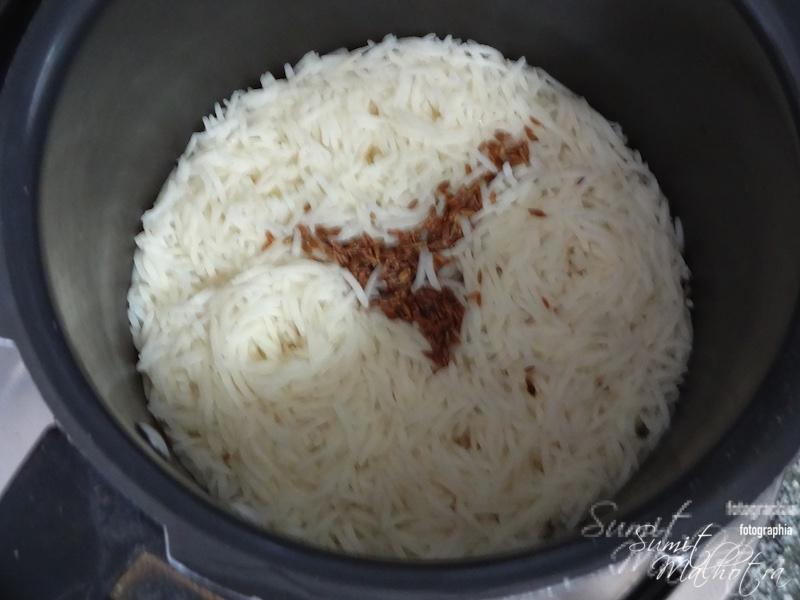 Jeera rice or zeera rice is ready