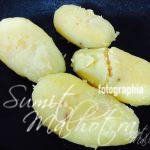 Peeled boiled potatoes