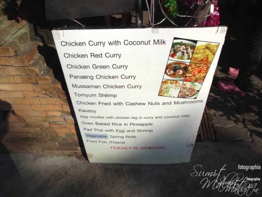 Home Daret's house chiang mai - menu