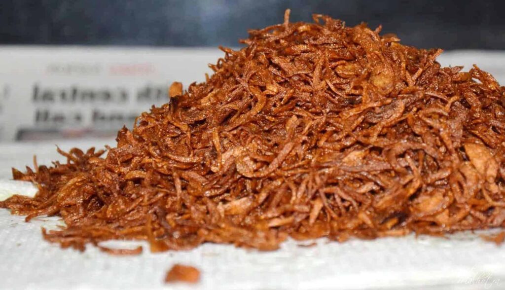 Crispy Fried Onions Recipe or Beresta