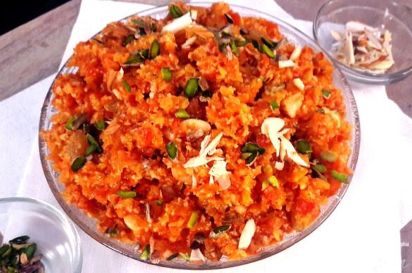 Gajar ka halwa or carrot halwa is ready