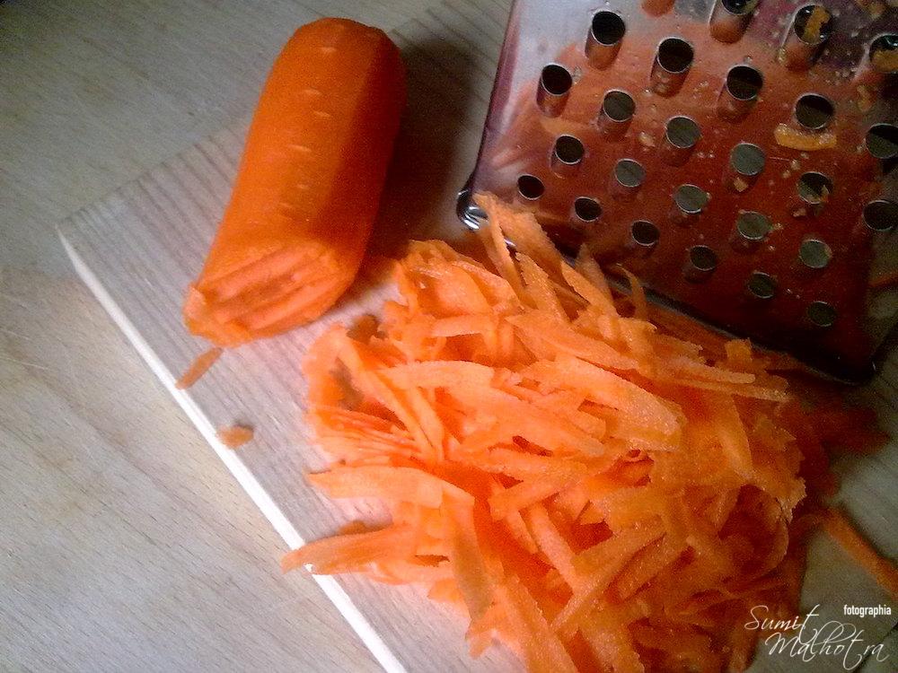Grate the carrots