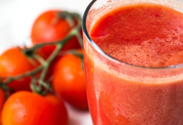 Apple cucumber cherry tomato juice recipe | summer cooling