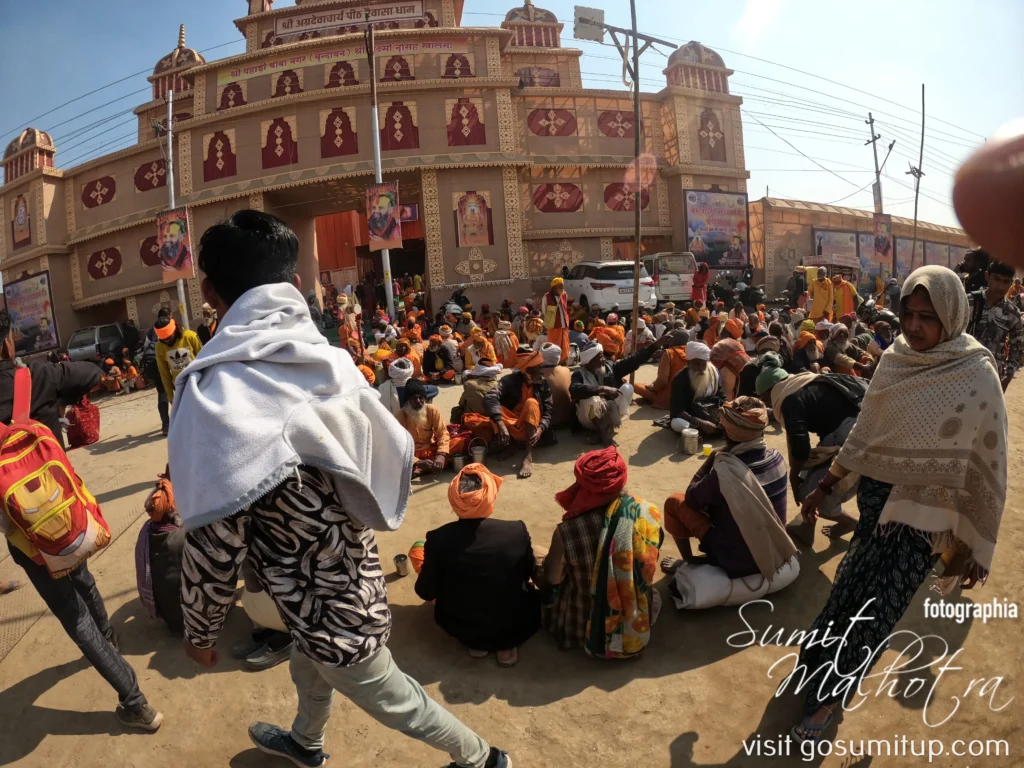 Sadhus congregating at a khada - mahakumbh 2025