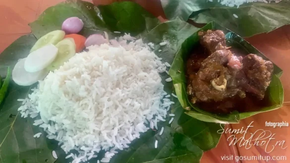 Streetside meat bhat in hazaribagh, jharkhand