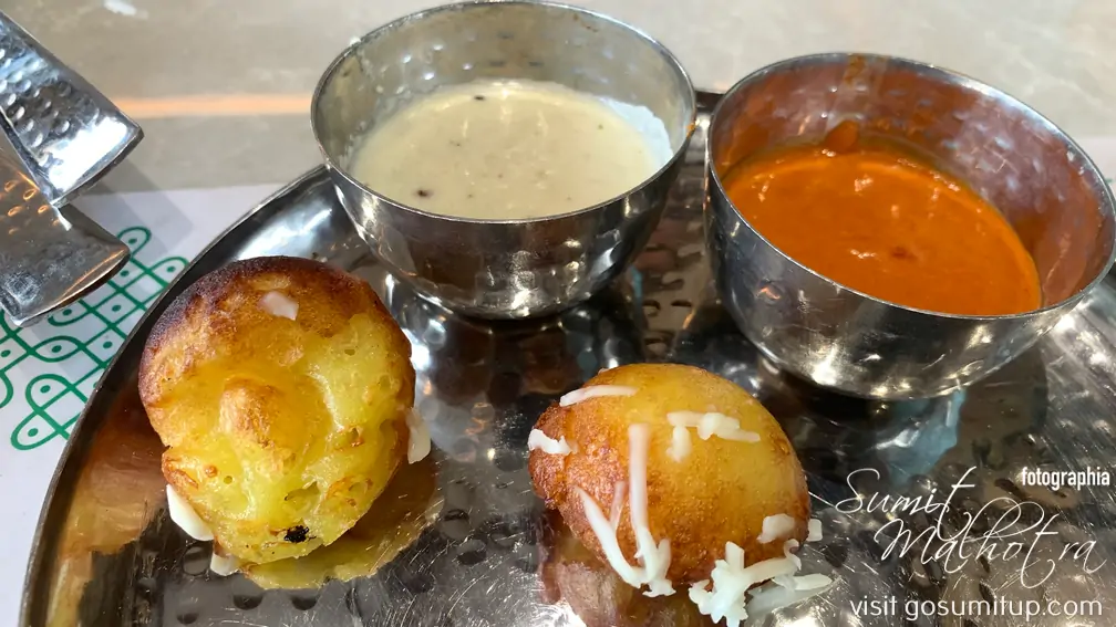 Cheese paniyaram platter of shree gomateshwara bhawan vapi Cheese paniyaram platter of shree gomateshwara bhawan vapi