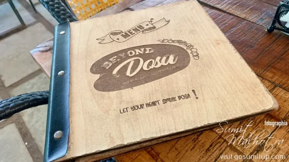 The menu - beyond dosa morjim