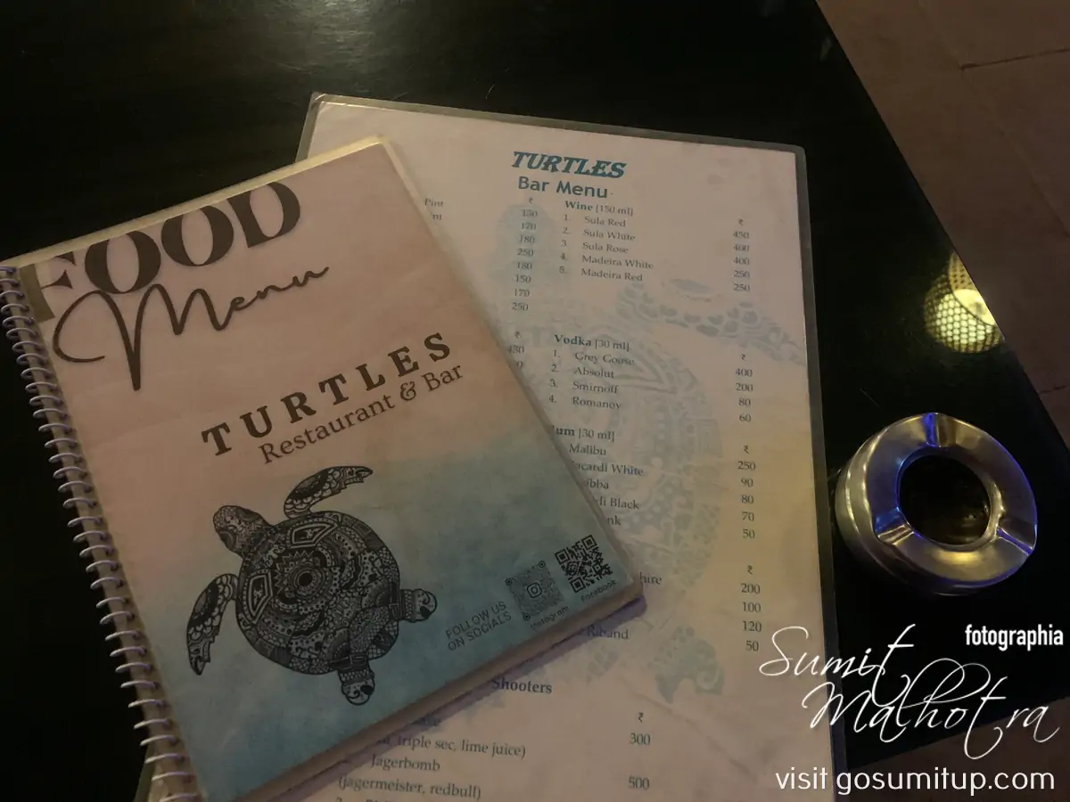 Turtles Restaurant & Bar Morjim - Menu (Seafood Restaurants Morjim)