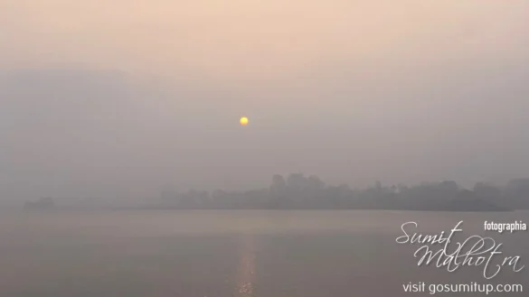 Sunrise at tilaiya dam forest rest house barhi jharkhand