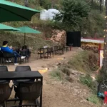 Outdoor seating dochi cafe lower kasauli