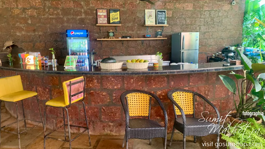 The beverage & bar counter - beyond dosa morjim The beverage & bar counter - beyond dosa morjim
