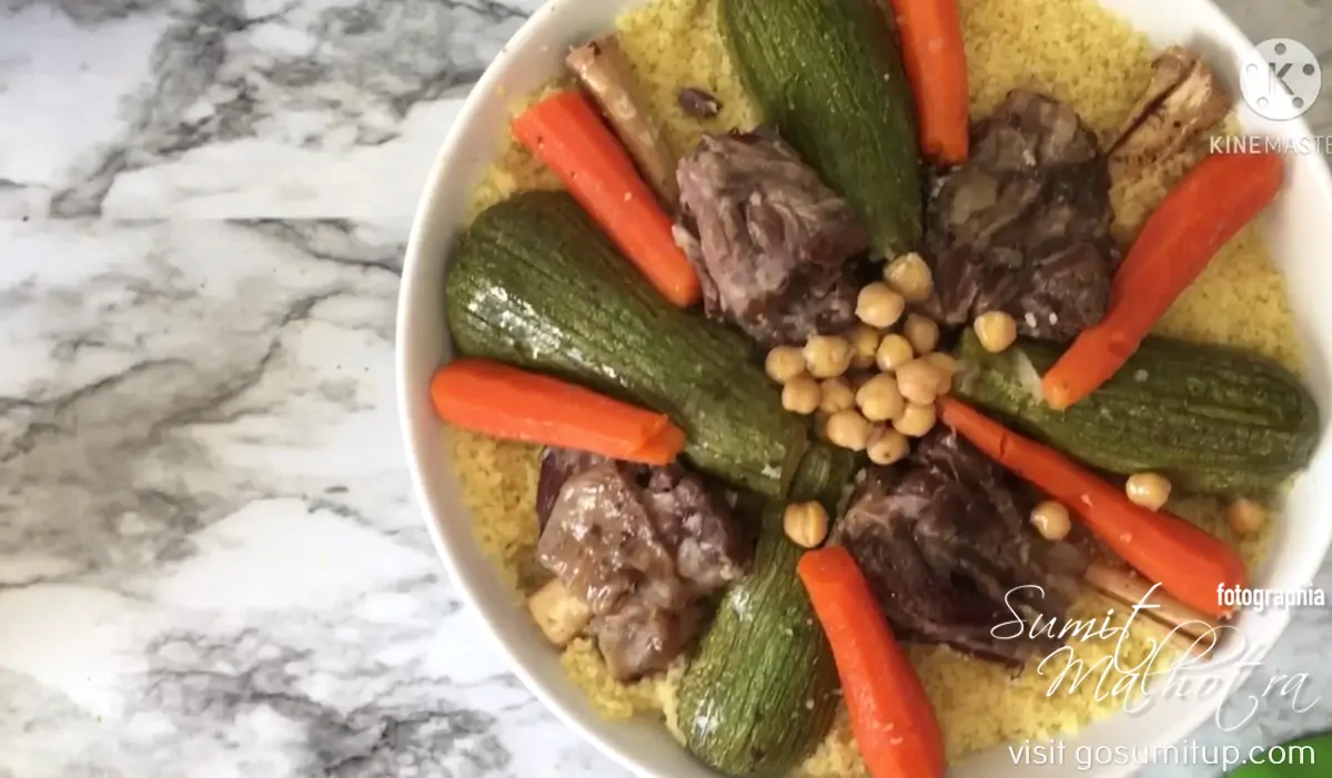 Algerian couscous dish Algerian couscous dish