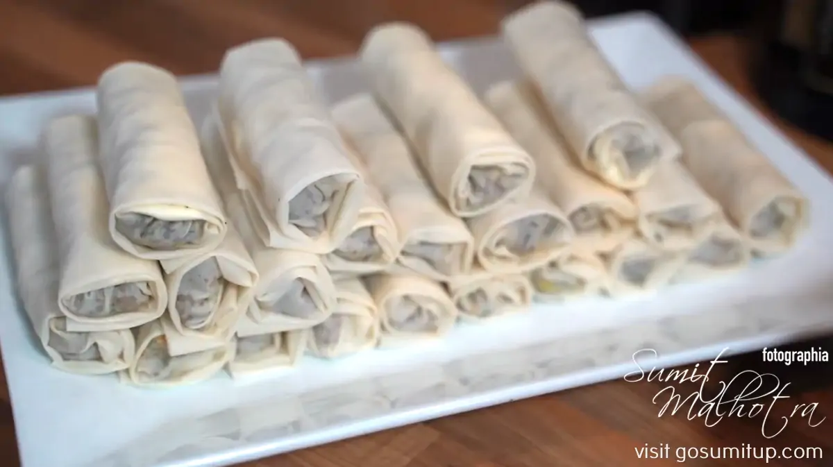 Bourek ready to be baked or fried