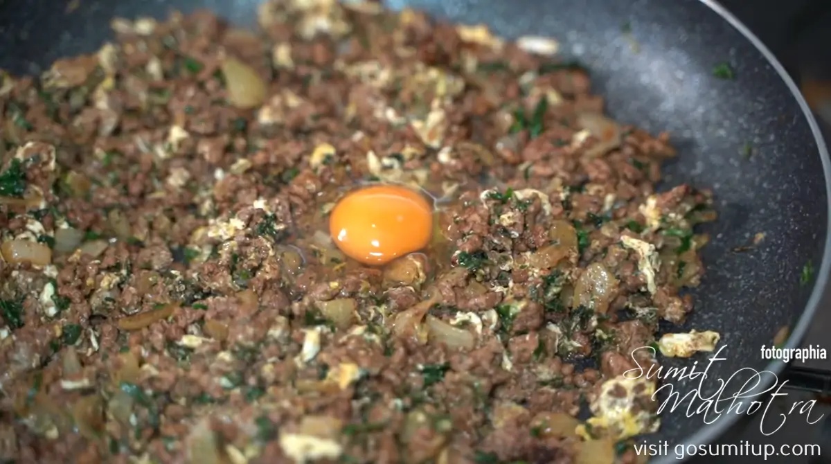 Bourek stuffing with egg