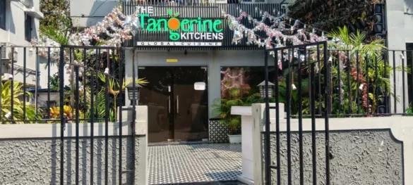 Entrance of the tangerine kitchens
