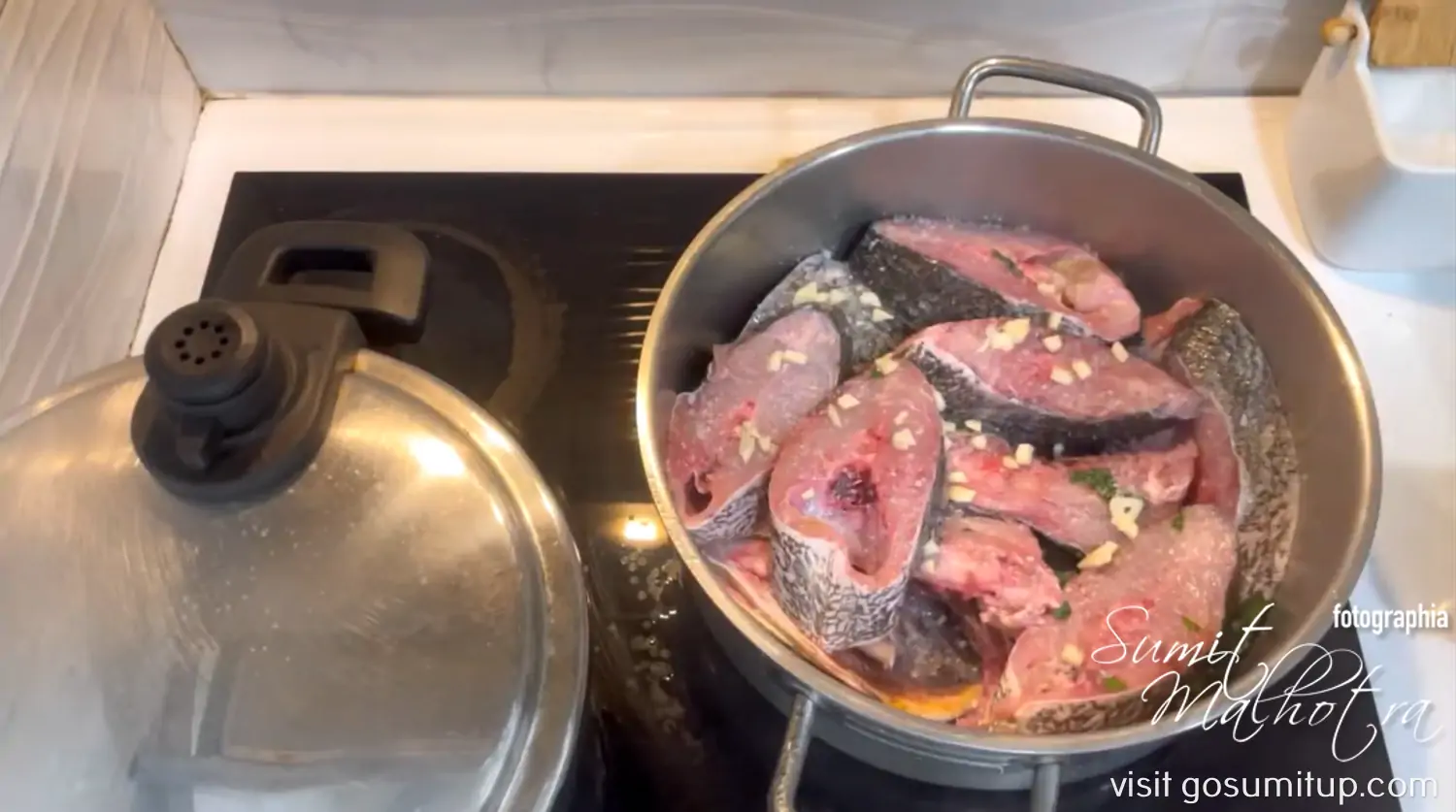 Fish & garlic ready for calulu stew