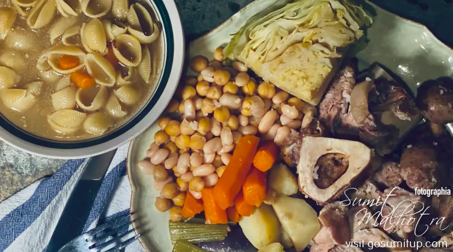 Peas, meats & vegetables for escudella