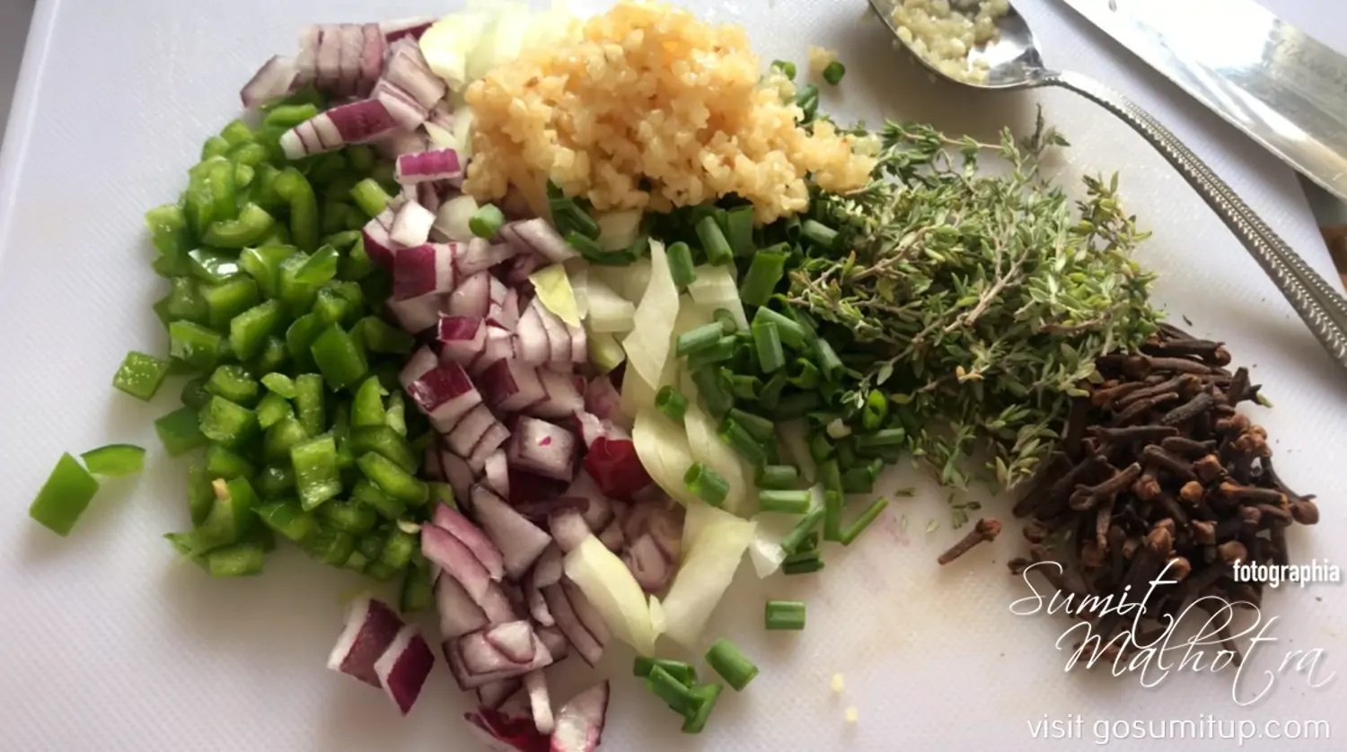 Vegetables & seasonings for goat water