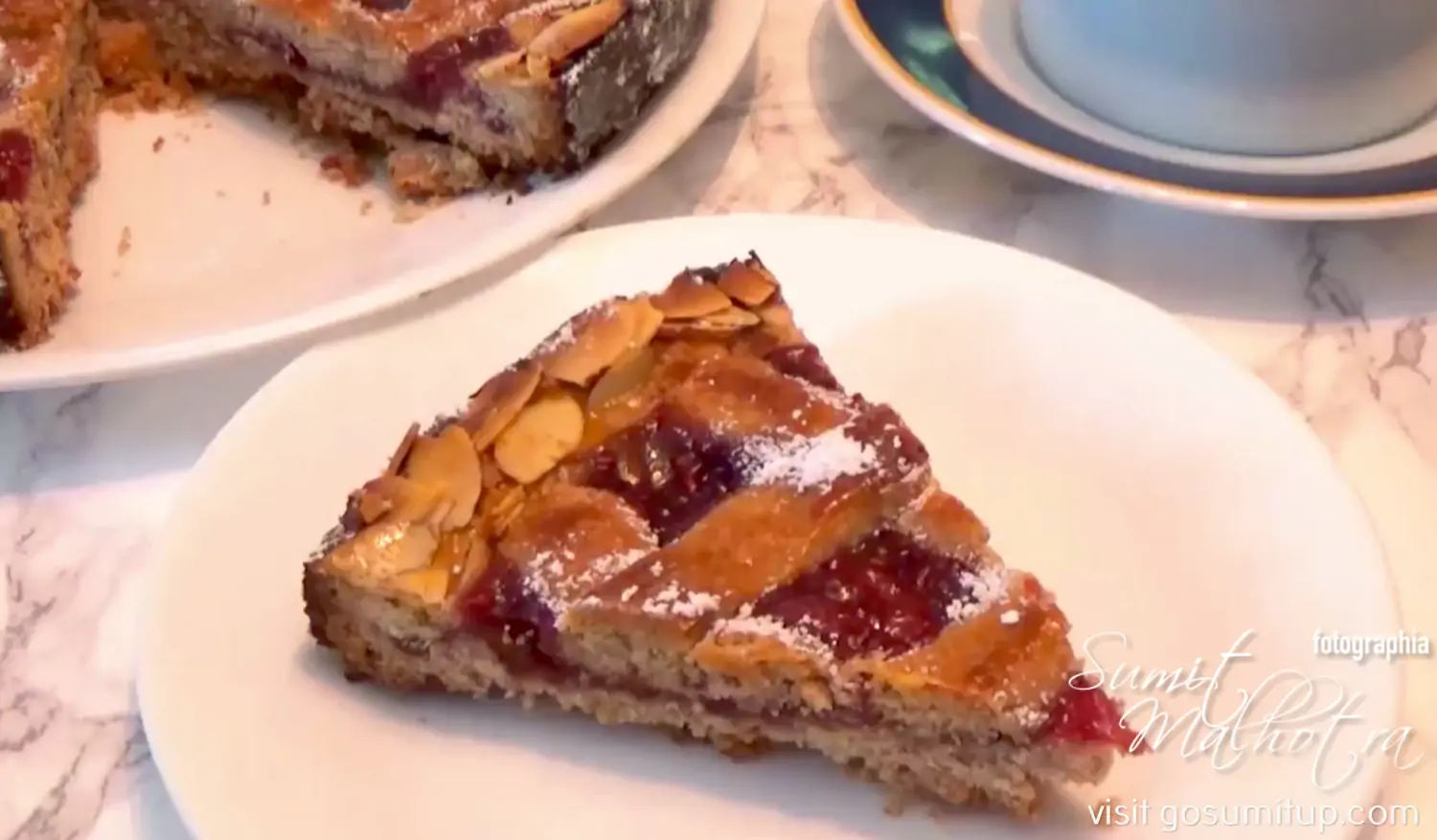 A slice of linzer torte