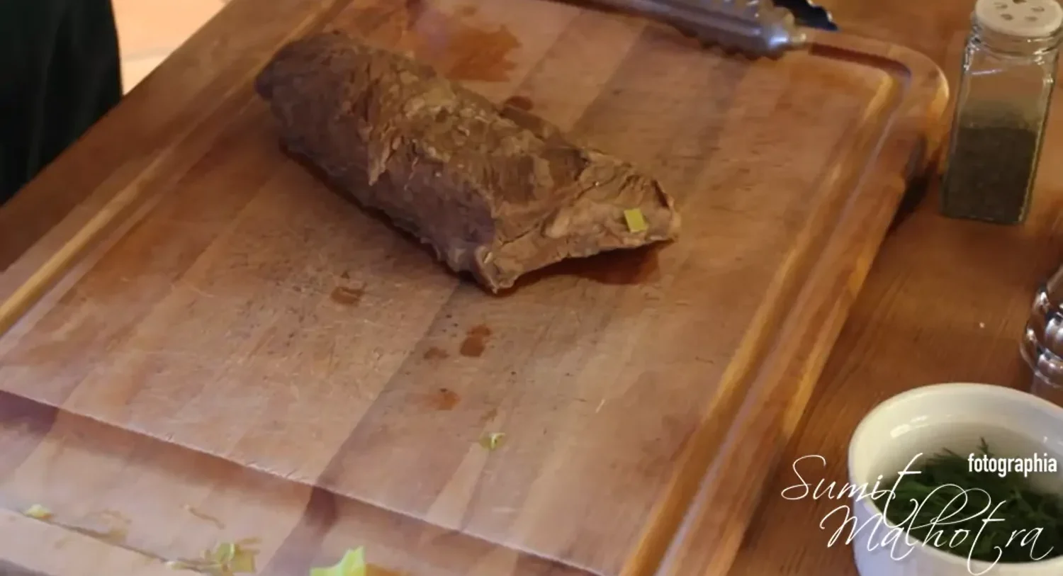 Boiled sirloin rump cap for tafelspitz
