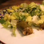 Dolma or tolma served with salad