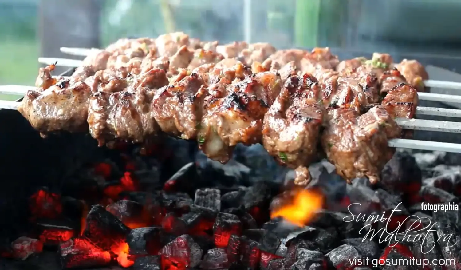 Khorovats on the manghal (grill)
