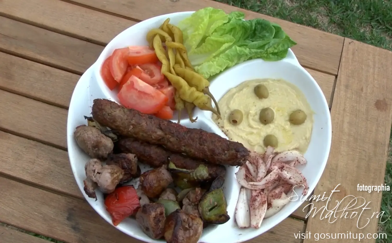 Khorovats with Salad Plated