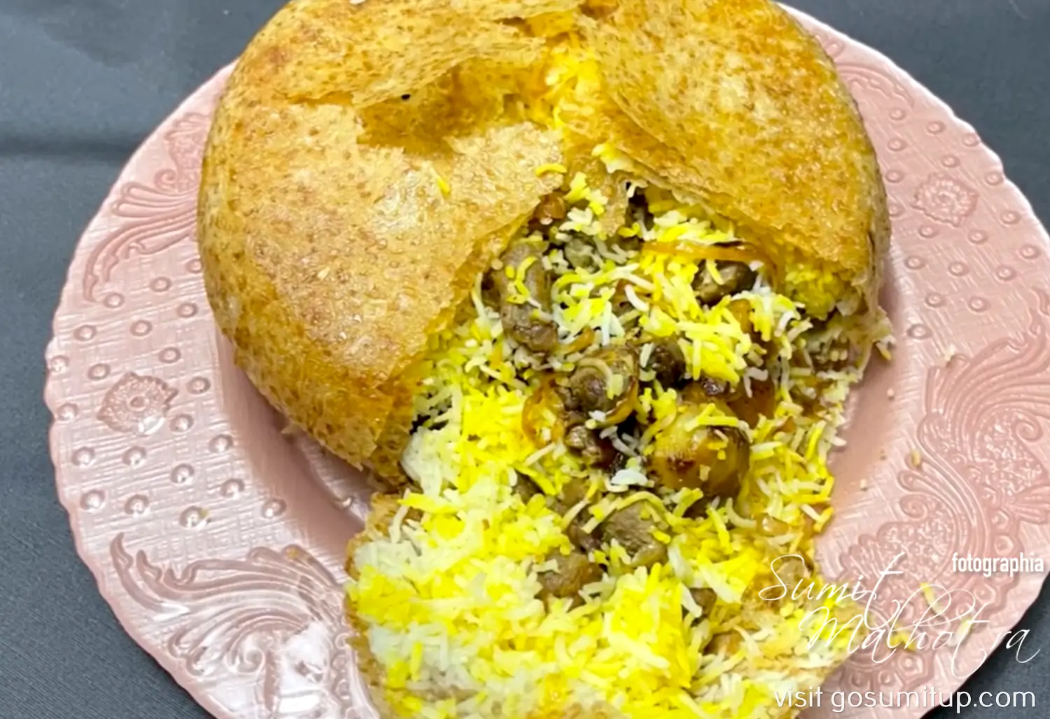 Shah Plov Sliced Open
