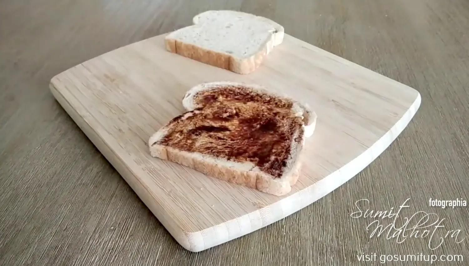 Toasts with butter and vegemite Toasts with butter and vegemite