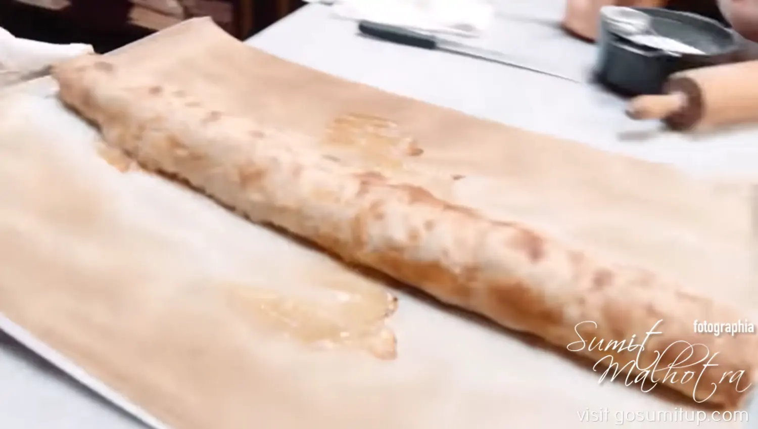 Viennese apfelstrudel ready to be baked Viennese apfelstrudel ready to be baked