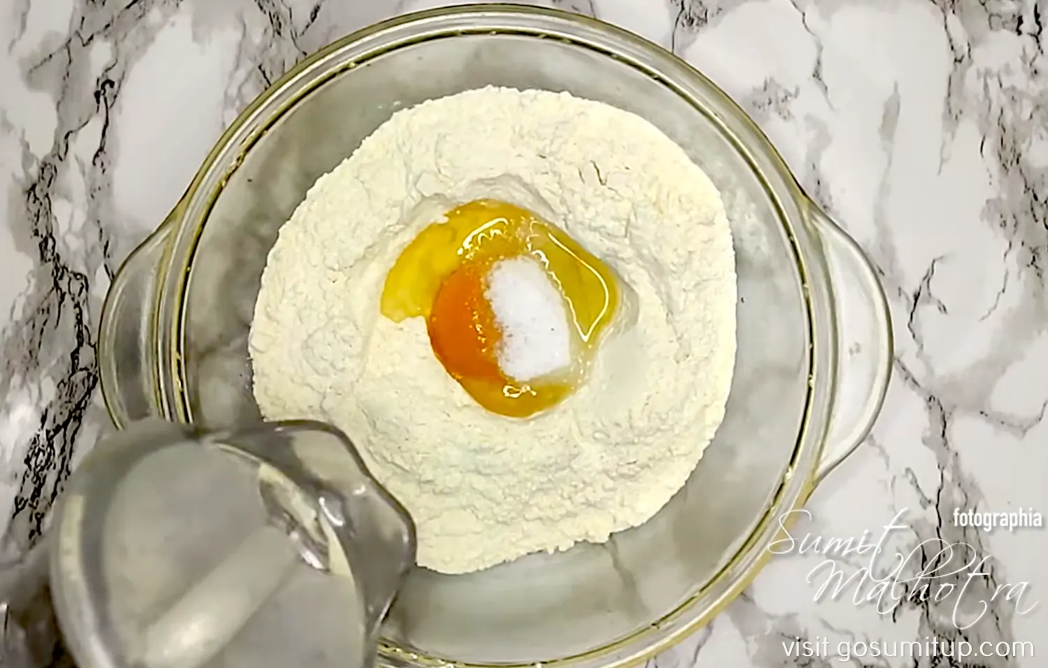 Flour, egg & oil for dushbara dough Flour, egg & oil for dushbara dough