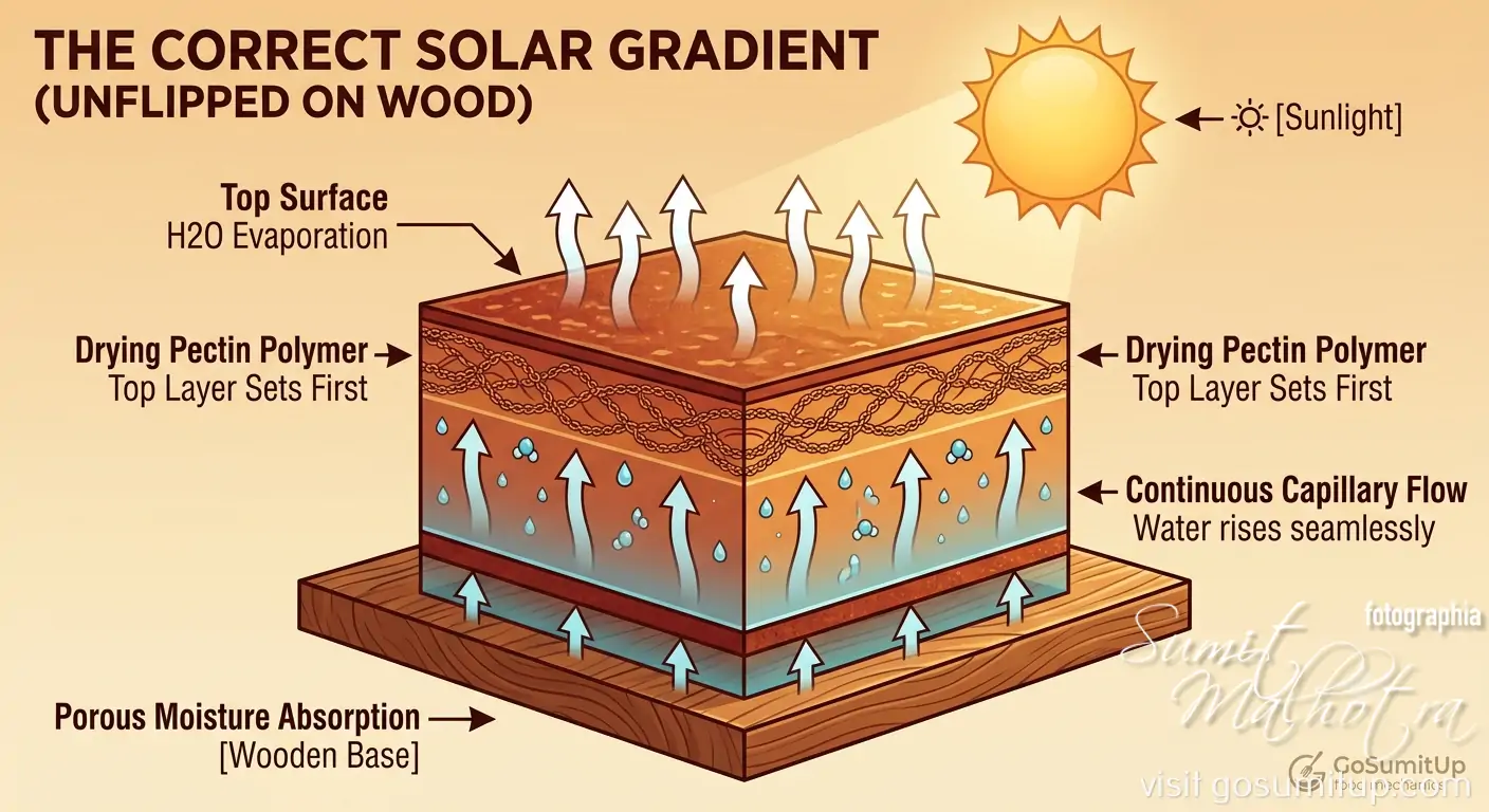 Lavasana moisture migration