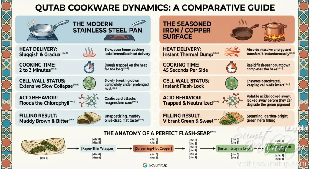 The flash-seared magic of azerbaijani qutab: the copper pan secret Qutab cookware dynamics