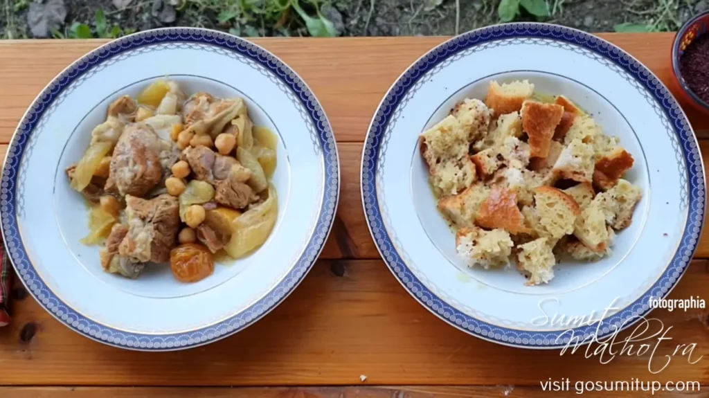 Sheki piti served