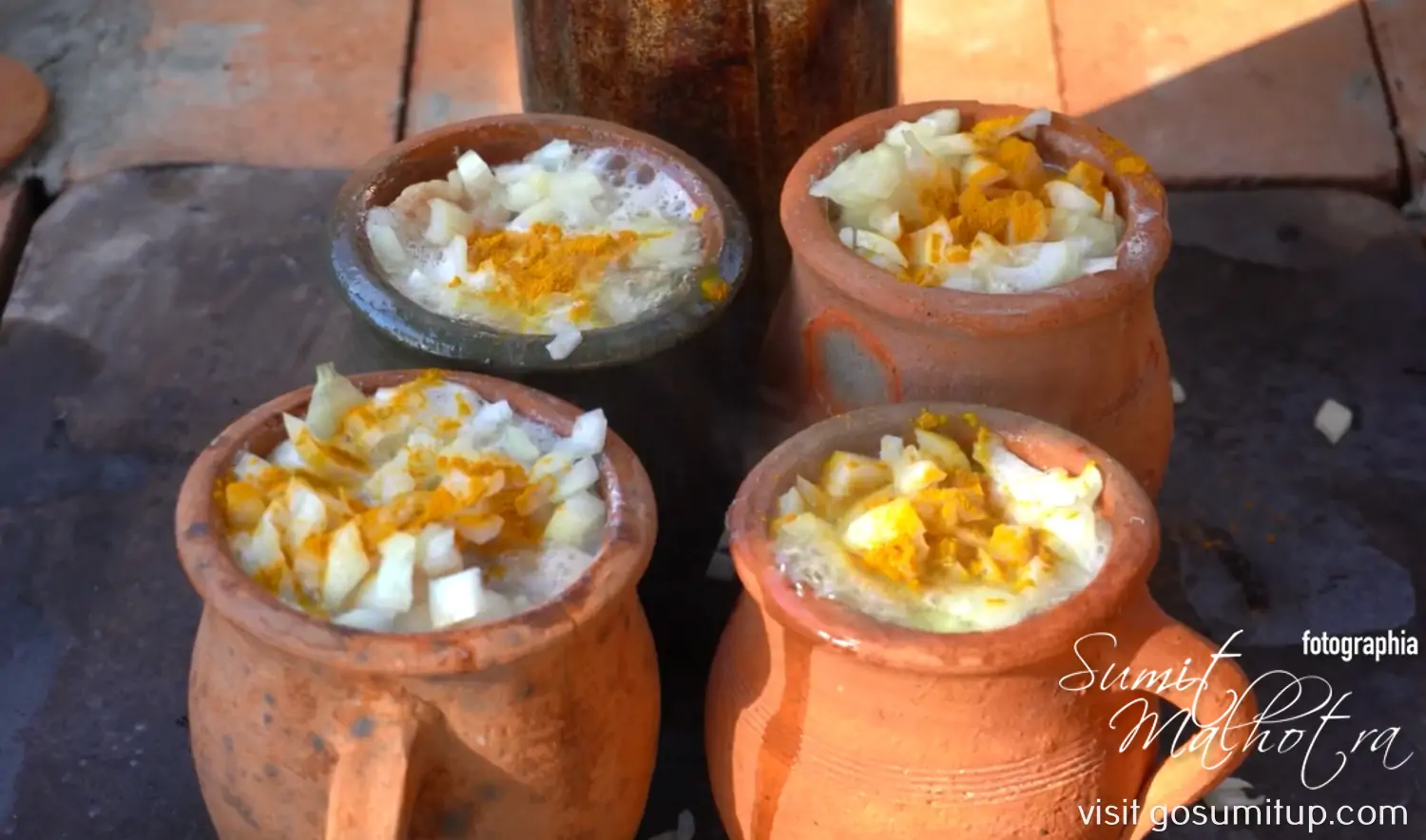 Turmeric added to sheki piti Turmeric added to sheki piti