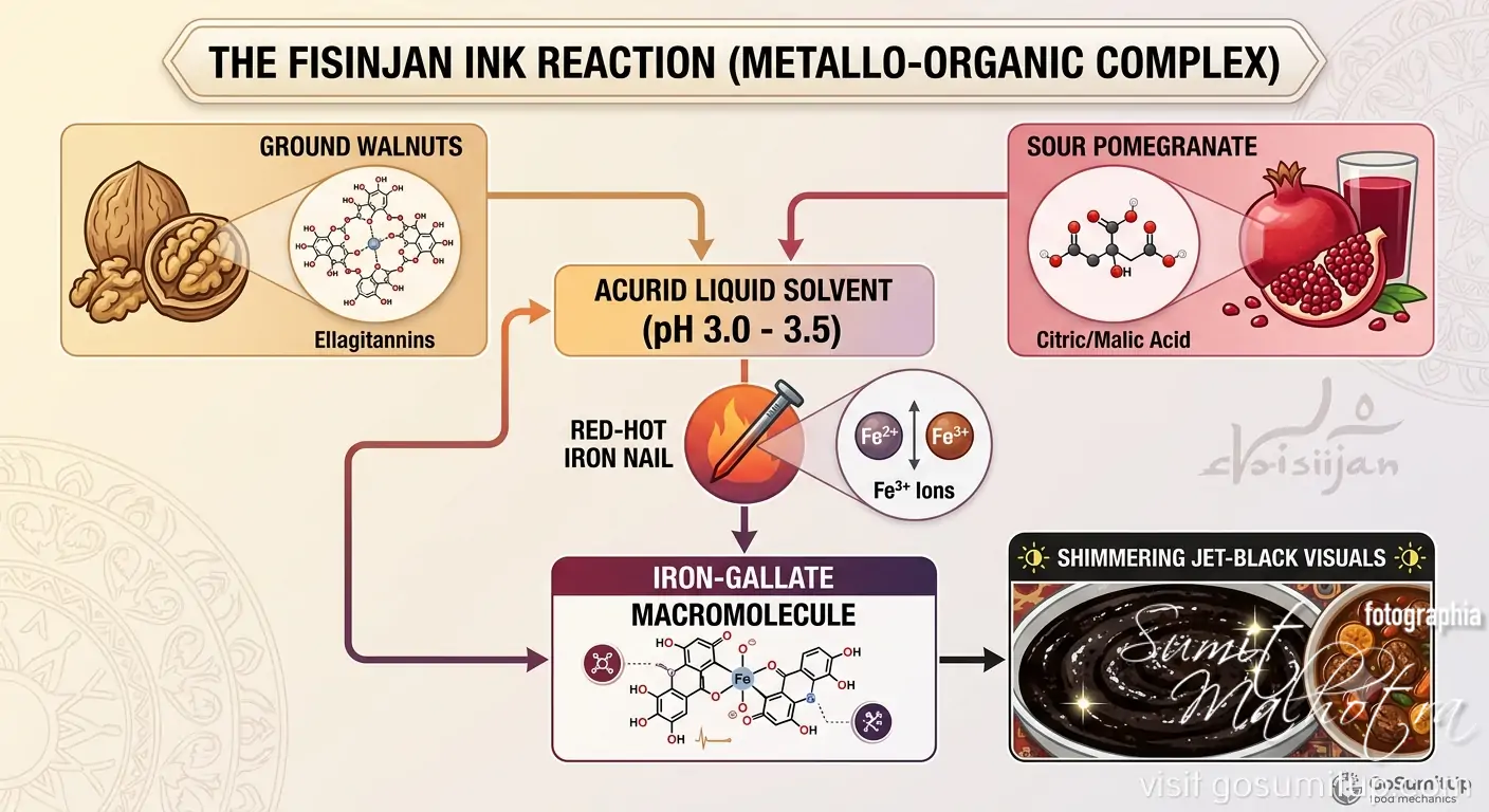 Fisinjan ink reaction - metallo organic complex Fisinjan ink reaction - metallo organic complex