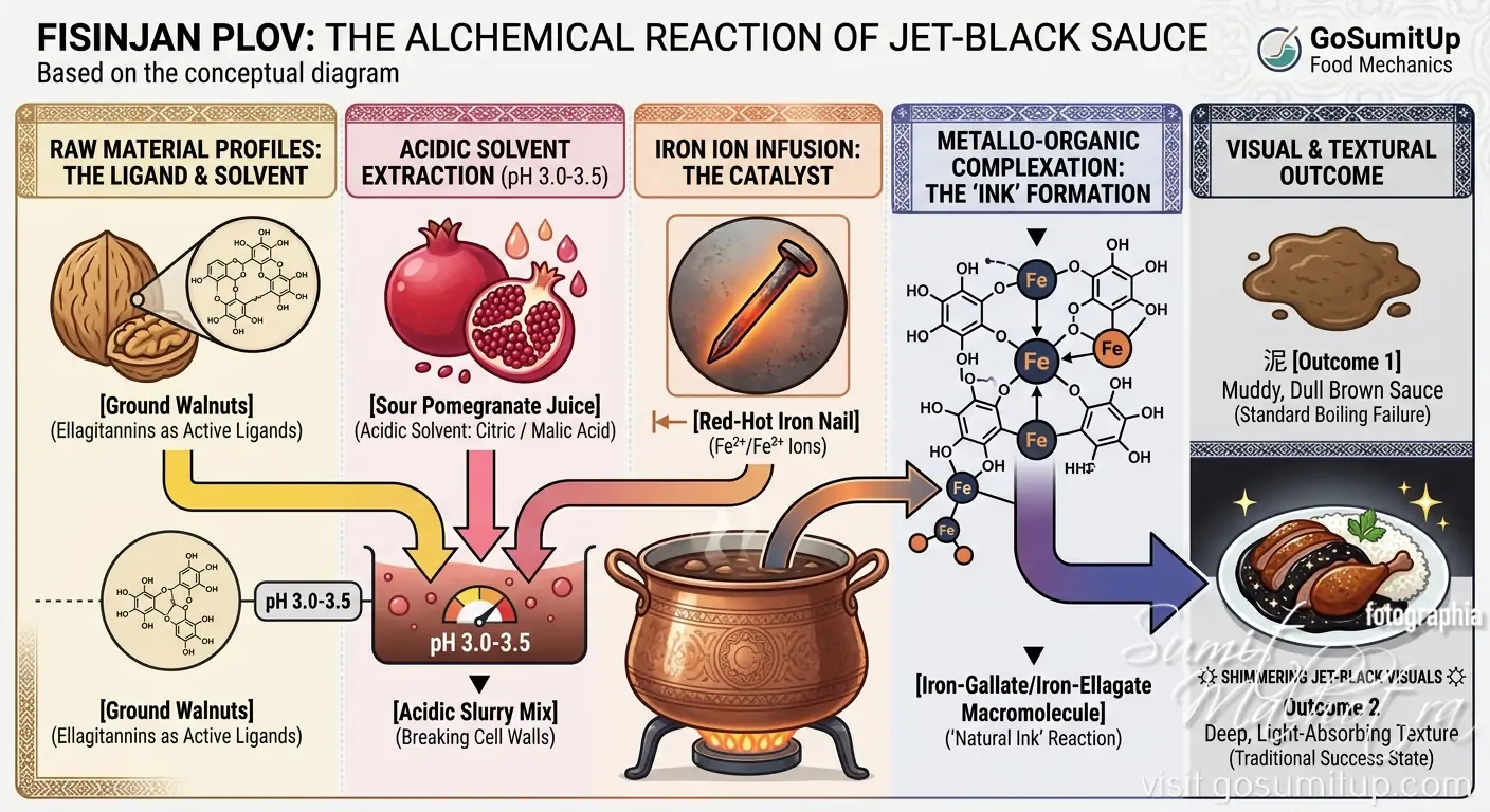 Fisinjan plov - the alchemical reaction of jet-black sauce Fisinjan plov - the alchemical reaction of jet-black sauce