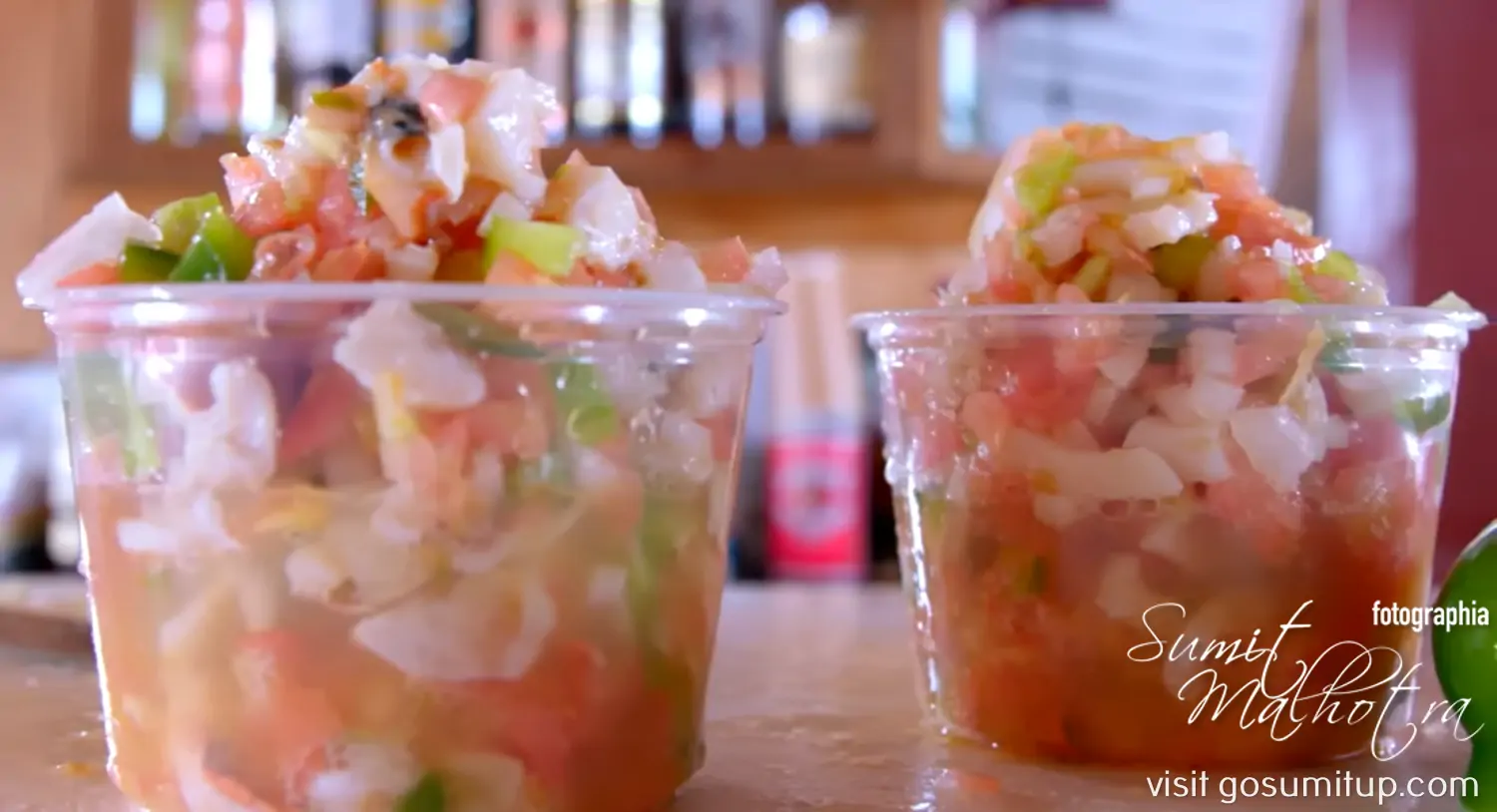 Conch salad in nassau, bahamas
