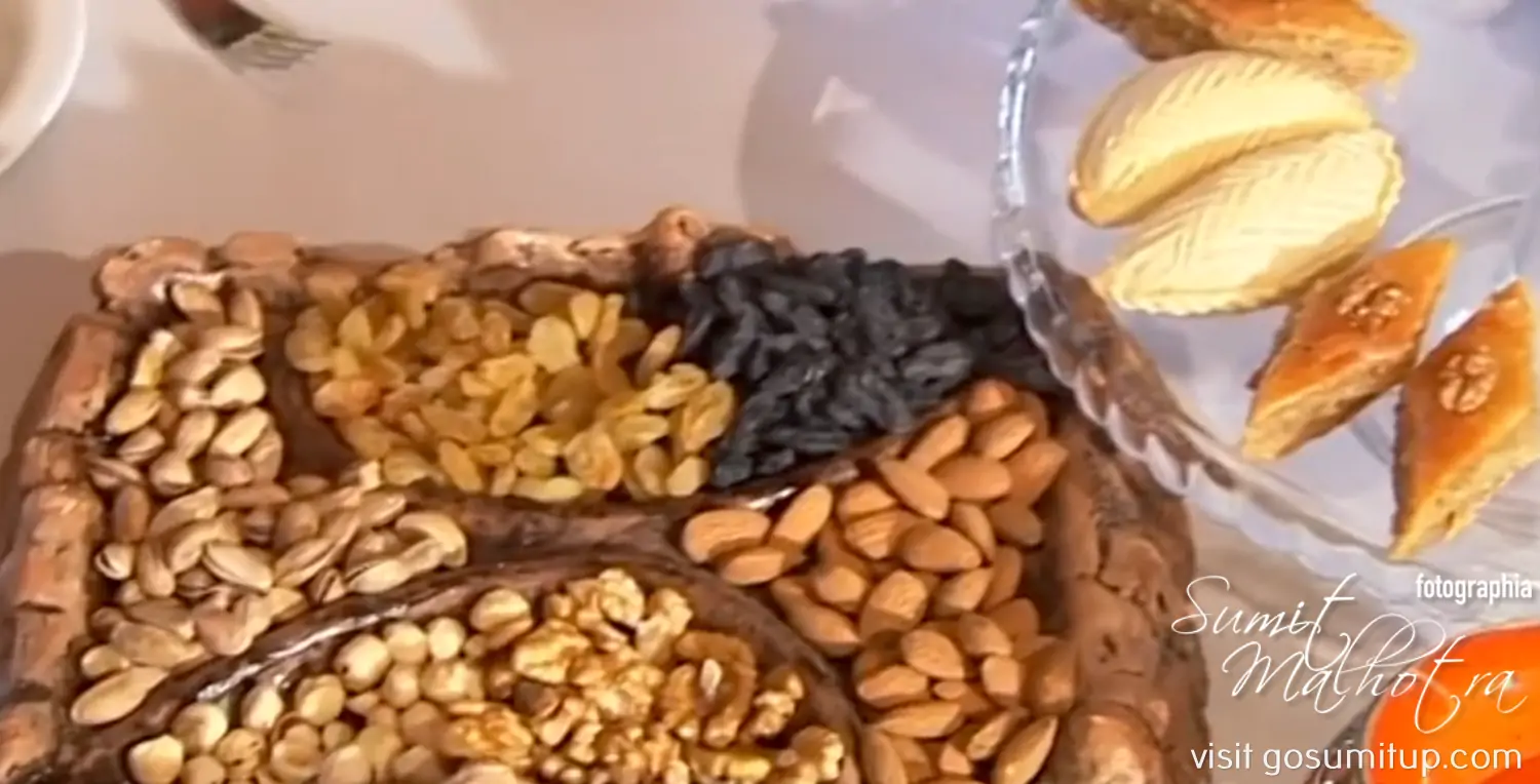 Nuts & pastries for azerbaijani tea ritual